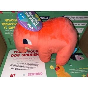 BARK Teresa Tapir Plush Crinkle Squeaker Stuffed Animal Dog Toy M/L barkbox